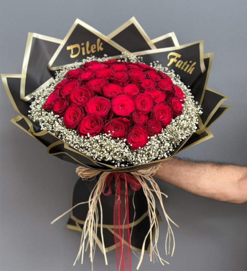 41 güllü Kırmızı Gül Buketi 